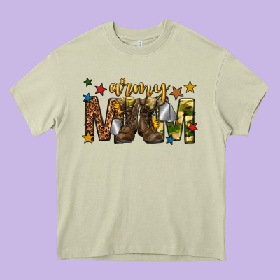 Army Mom Heavy Core Tee Designed By Texasbilliewilder