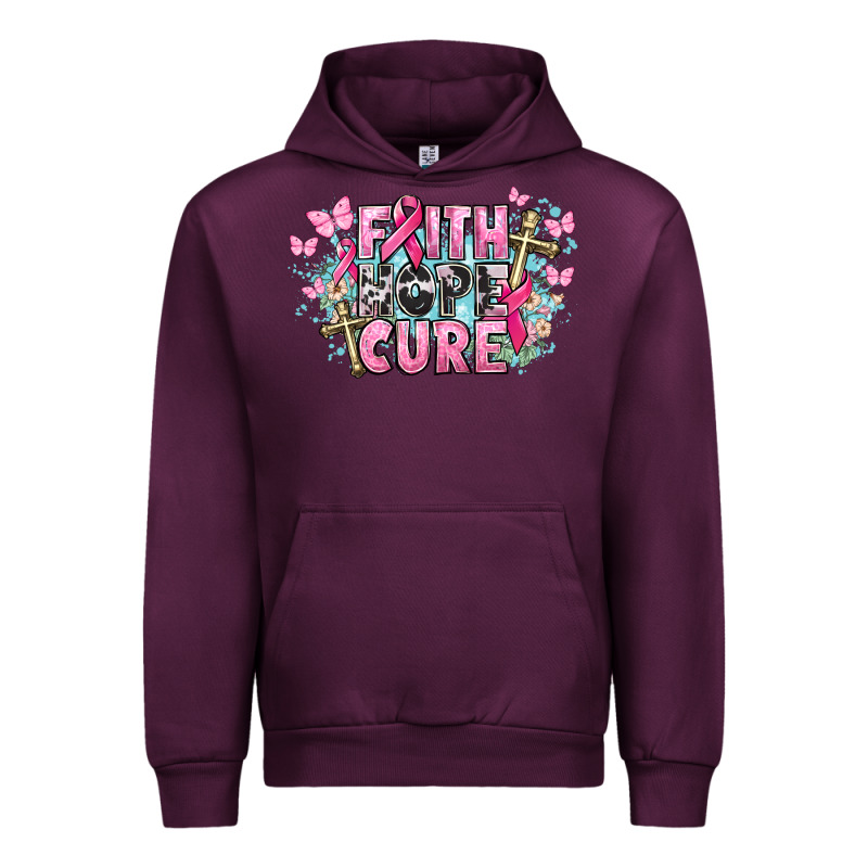 Faith Hope Cure Cancer Awareness Urban Hoodie by HowdyJamesFarm | Teevron