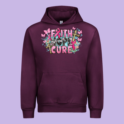 Faith Hope Cure Cancer Awareness Urban Hoodie Designed By Howdyjamesfarm