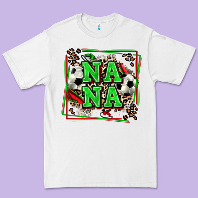 Soccer Nana With Leopard Premium Tee Designed By Zillion Design Studio