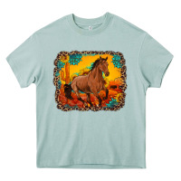Arona horse with sunflowers turquoise gemstone western sunset leopard backgr Heavy Core Tee - Artiststas