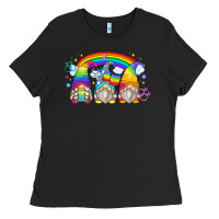 Black lgbt gnomes Ladies Tee - Zillion Design Studio