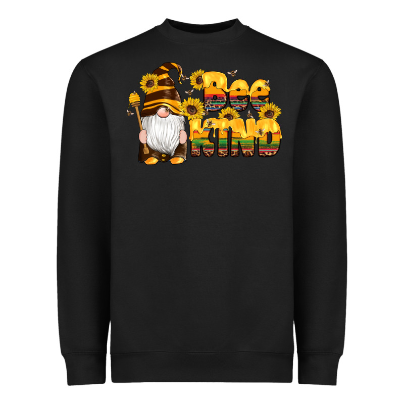 Western Bee Kind Gnomes Bee Honey Sunflowers Leopard Serape Heavyweight Sweatshirt by Artiststas | Teevron