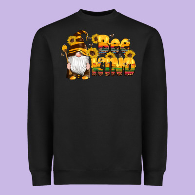 Western Bee Kind Gnomes Bee Honey Sunflowers Leopard Serape Heavyweight Sweatshirt Designed By Artiststas