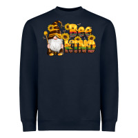 Navy western bee kind gnomes bee honey sunflowers leopard serape Heavyweight Sweatshirt - Artiststas