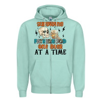 Seafoam surviving fatherhood one beer at a time Zipper Hoodie - MaliasSmallBusiness