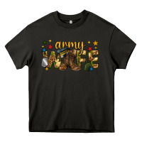 Asphalt army wife western Heavy Core Tee - texasbilliewilder