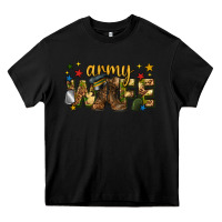 Black army wife western Heavy Core Tee - texasbilliewilder