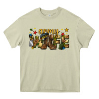 Mossy army wife western Heavy Core Tee - texasbilliewilder