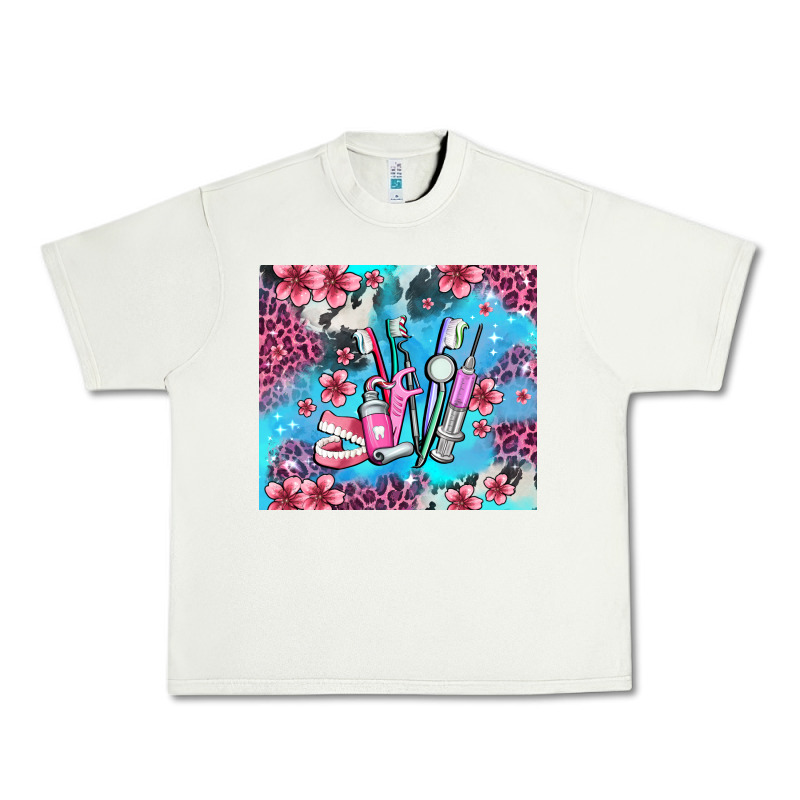 Dentist Element With Flowers Urban Heavy Tee by AdoDesignShop | Teevron