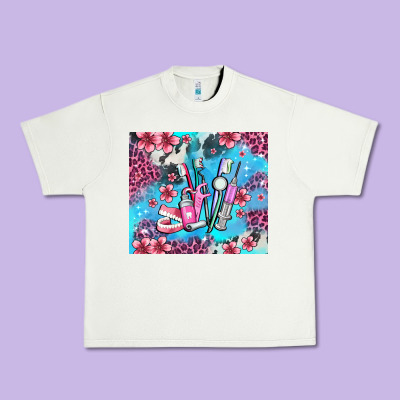 Dentist Element With Flowers Urban Heavy Tee Designed By Adodesignshop
