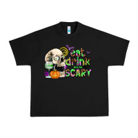 Black eat drınk and be scary Urban Heavy Tee - AdoDesignShop