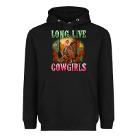 Black long live cowgirls artiststas Heavyweight Hoodie - Artiststas