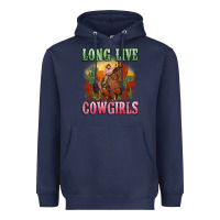 Navy long live cowgirls artiststas Heavyweight Hoodie - Artiststas