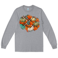 Heather Grey fall autumn patches Long Sleeve Tee - Jasminsmagicworld