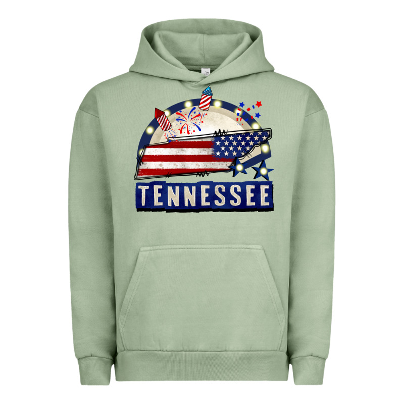 Tennessee 4th Of July Urban Hoodie by CowGirlArtShop | Teevron