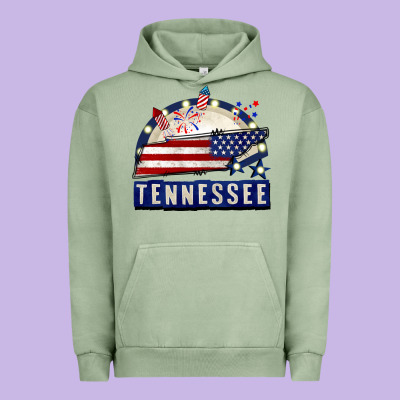 Tennessee 4th Of July Urban Hoodie Designed By Cowgirlartshop