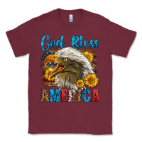 Burgundy God Bless America Classic Tee - LillyAllenDesigns