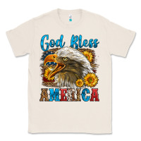 Natural God Bless America Classic Tee - LillyAllenDesigns