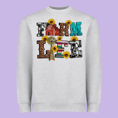 Western Farm Life Heavyweight Sweatshirt Designed By Artiststas