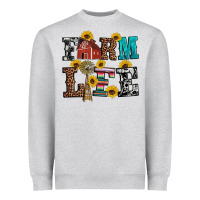 Heather Grey western farm life Heavyweight Sweatshirt - Artiststas