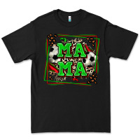 Black soccer mama with leopard Premium Tee - Zillion Design Studio
