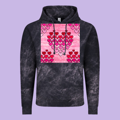 Valentines Day Hearts Seamless Pattern Vintage Hoodie Designed By Bundleandbundleshop