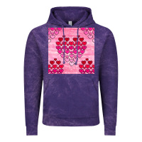 Cloud Purple valentines day hearts seamless pattern Vintage Hoodie - BundleAndBundleShop