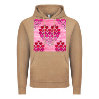 Vintage Coffee valentines day hearts seamless pattern Vintage Hoodie - BundleAndBundleShop