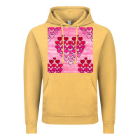 Vintage Mustard valentines day hearts seamless pattern Vintage Hoodie - BundleAndBundleShop