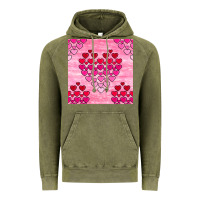 Vintage Olive valentines day hearts seamless pattern Vintage Hoodie - BundleAndBundleShop