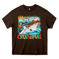 Chocolate Brown merry cruisemas Heavy Core Tee - Zillion Design Studio