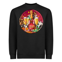 Black christmas champagne bottle and champagne's Heavyweight Sweatshirt - AdoDesignShop