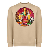 Mushroom christmas champagne bottle and champagne's Heavyweight Sweatshirt - AdoDesignShop