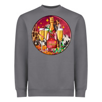 Christmas Champagne Bottle And Champagne's Heavyweight Sweatshirt | Teevron