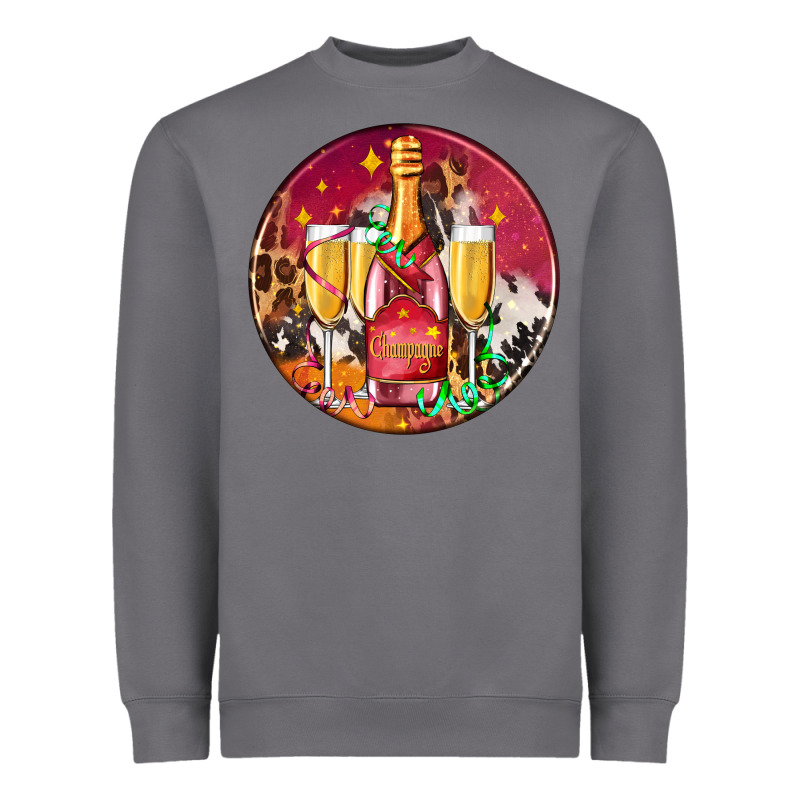 Christmas Champagne Bottle And Champagne's Heavyweight Sweatshirt by AdoDesignShop | Teevron
