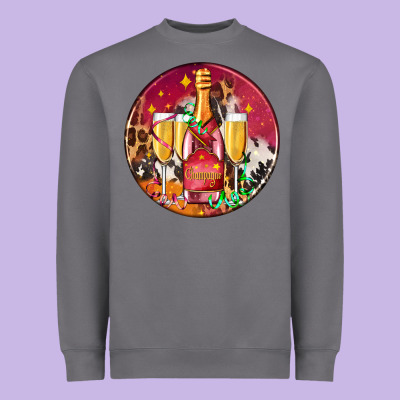Christmas Champagne Bottle And Champagne's Heavyweight Sweatshirt Designed By Adodesignshop