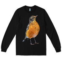 Black American Robin Bird Long Sleeve Tee - LillyAllenDesigns