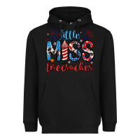 Black little miss firecracker 4th of july Heavyweight Hoodie - Artiststas