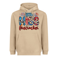 Little Miss Firecracker 4th Of July Heavyweight Hoodie | Teevron