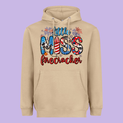 Little Miss Firecracker 4th Of July Heavyweight Hoodie Designed By Artiststas