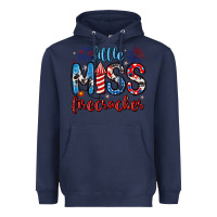 Navy little miss firecracker 4th of july Heavyweight Hoodie - Artiststas
