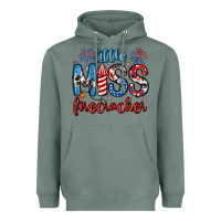 Sage little miss firecracker 4th of july Heavyweight Hoodie - Artiststas