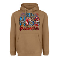 Toasted Coconut little miss firecracker 4th of july Heavyweight Hoodie - Artiststas