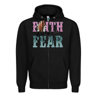 Black faith over fear Zipper Hoodie - NancyCooperArtShop