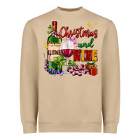 Mushroom Christmas and wine Heavyweight Sweatshirt - AdoDesignShop