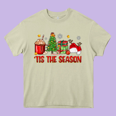 'tis The Season Christmas Heavy Core Tee Designed By Zillion Design Studio