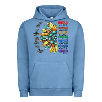 Pigment Pebble Blue god says you are unique Urban Hoodie - CowGirlArtShop