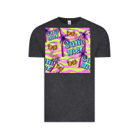 Vintage Black hello summer and beer seamless pattern Vintage Tee - BundleAndBundleShop
