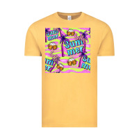 Vintage Mustard hello summer and beer seamless pattern Vintage Tee - BundleAndBundleShop